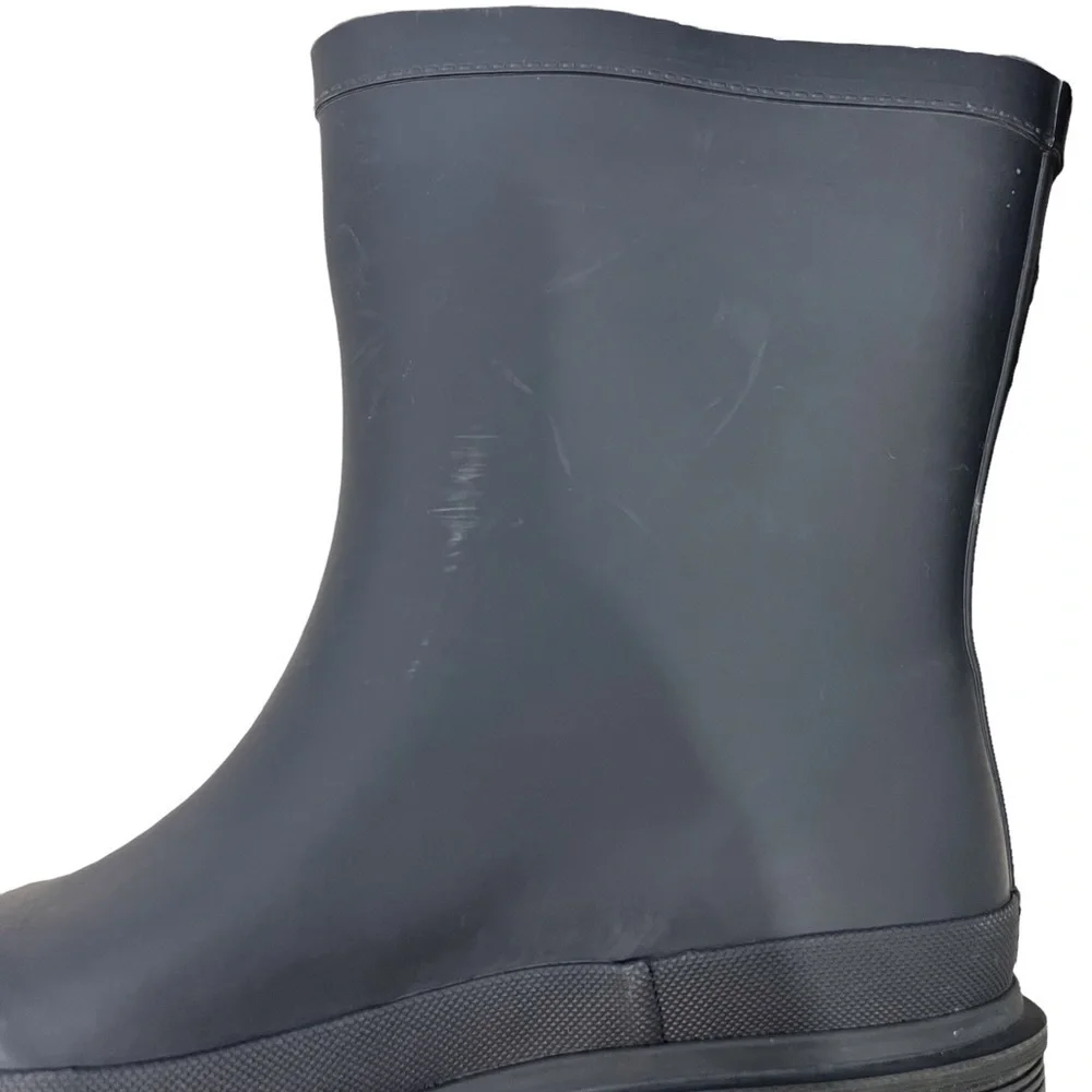 Chooka Redmond Mid Rain Boot Charcoal Size 8 Side Buckle Rubber